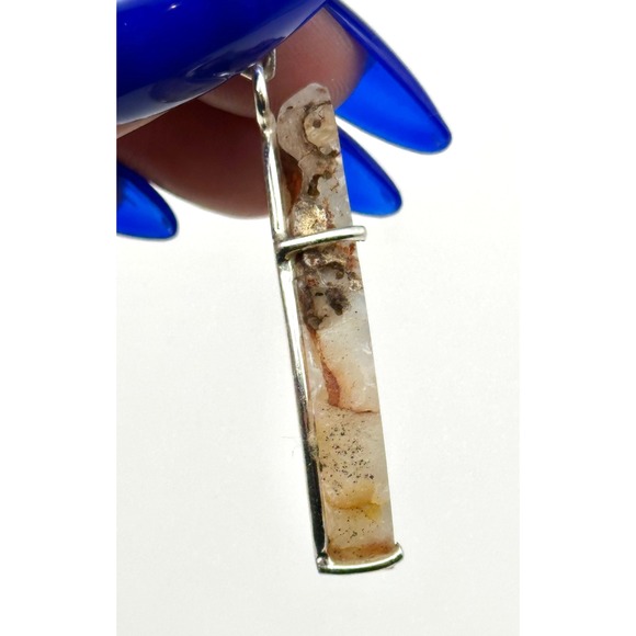 Agate Druzy Sterling Silver Handmade‎ Pendant - Picture 6 of 9
